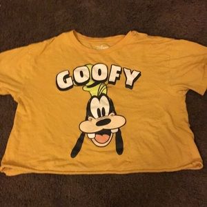 A goofy graphic cropped tee